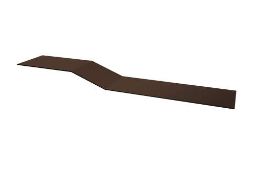 Планка крепежная фальц 0,5 PE с пленкой RAL 8017 шоколад (2м)