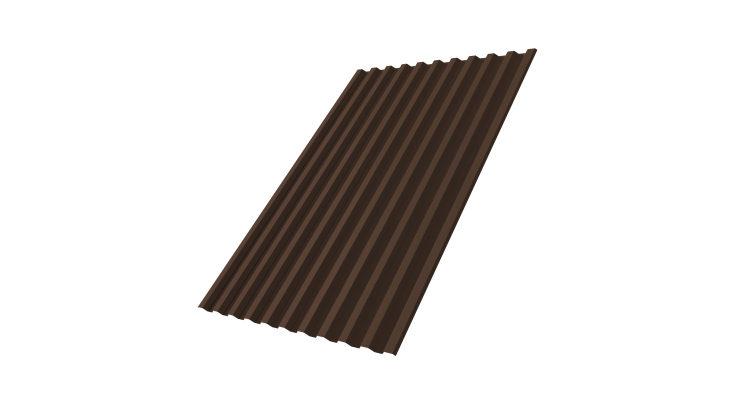 Профнастил С21 R 0,5 Satin RAL 8017 шоколад