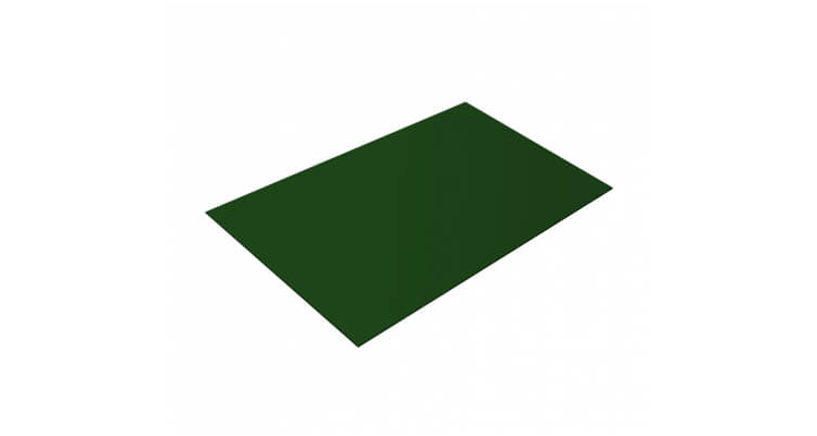 Плоский лист 0.45 Drap с пленкой RAL 6005 зеленый мох