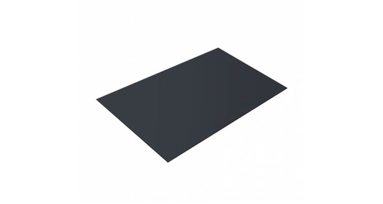 Плоский лист 0.5 GreenCoat Pural BT, matt RR 23 темно-серый (RAL 7024 мокрый асфальт)