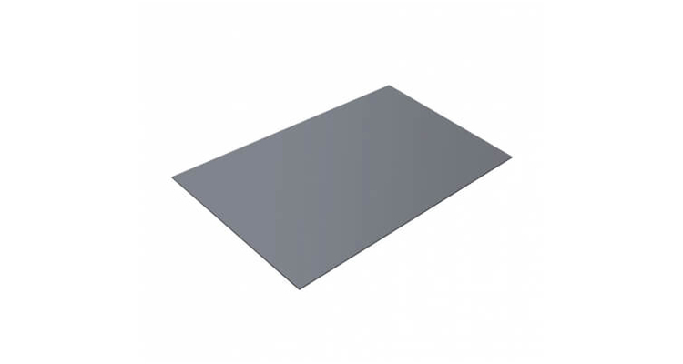 Плоский лист 0.5 Satin RAL 9006 бело-алюминиевый