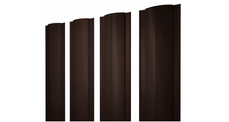 Штакетник Круглый с прямым резом 0.45 Drap RAL 8017 шоколад