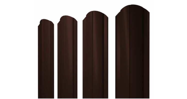 Штакетник Круглый фигурный 0.5 Satin RAL 8017 шоколад