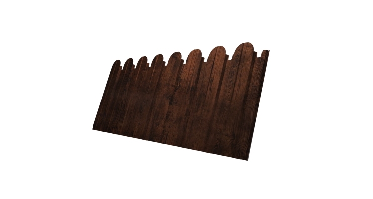 Профнастил С10B фигурный 0,45 Print Elite с пленкой Cherry Wood TwinColor
