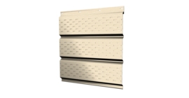 Софит металлический полная перфорация 0,45 Print Elite с пленкой Milky Wood TwinColor