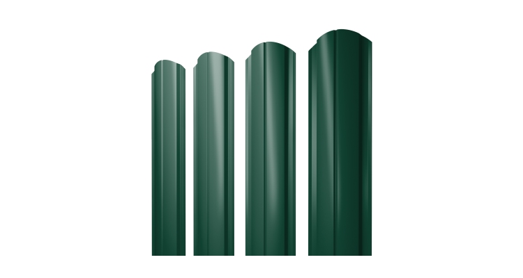 Штакетник Полукруглый Slim фигурный 0.45 Drap TX RAL 6005 зеленый мох