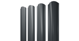 Штакетник Полукруглый Slim фигурный 0.45 Drap TX RAL 7016 антрацитово-серый