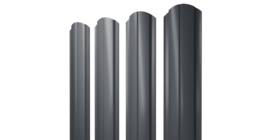 Штакетник Полукруглый Slim фигурный 0.45 Drap TX RAL 7024 мокрый асфальт