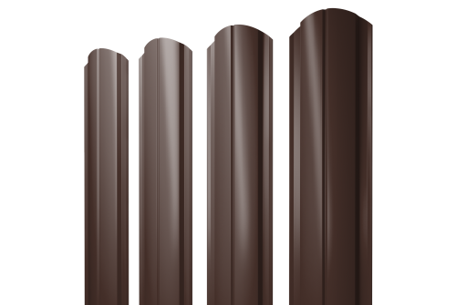 Штакетник Полукруглый Slim фигурный 0.45 Drap TX RAL 8017 шоколад
