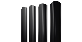 Штакетник Полукруглый Slim фигурный 0.45 Drap TX RAL 9005 черный