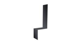 Планка примыкание боковое фальц 0,5 Satin с пленкой RAL 7024 мокрый асфальт (2м)