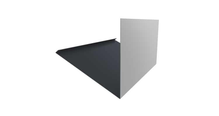 Планка примыкание верхнее к трубе фальц Grand Line 0,5 Drap TX RAL 7024 мокрый асфальт (3м)