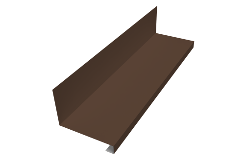 Планка примыкание нижнее к трубе для Кликфальц Pro Grand Line 0,5 Drap TX RAL 8017 шоколад (2м)