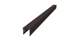 Планка вертикальная лицевая для забора жалюзи Palermo 0,45 Drap ST RR 32 темно-коричневый (2м)