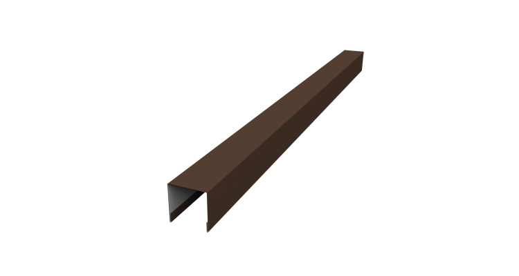 Планка вертикальная лицевая для забора жалюзи Palermo 0,45 Drap TX RAL 8017 шоколад (3м)