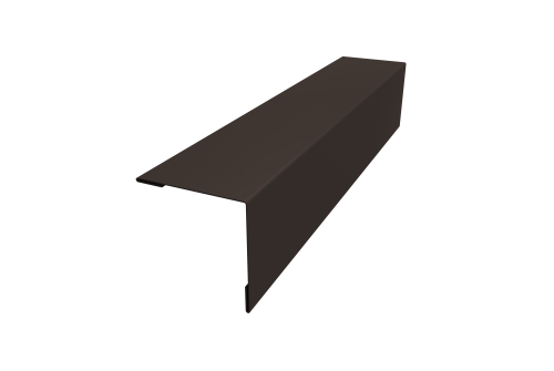Планка завершающая 50х50 жалюзи Milan 0,45 Drap-double TX RR 32 темно-коричневый (2м)