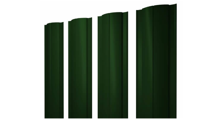 Штакетник Круглый с прямым резом 0.4 PE RAL 6005 зеленый мох